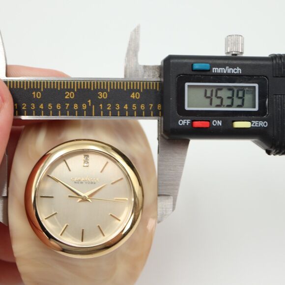 Caravelle New York Womens Gold Tone Pearl Plastic Bangle 44L136 w New Battery main image 13